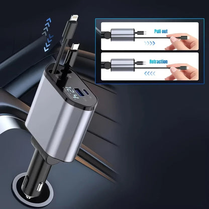 Cargador de Coche 4 en 1  120W Carga Rapida